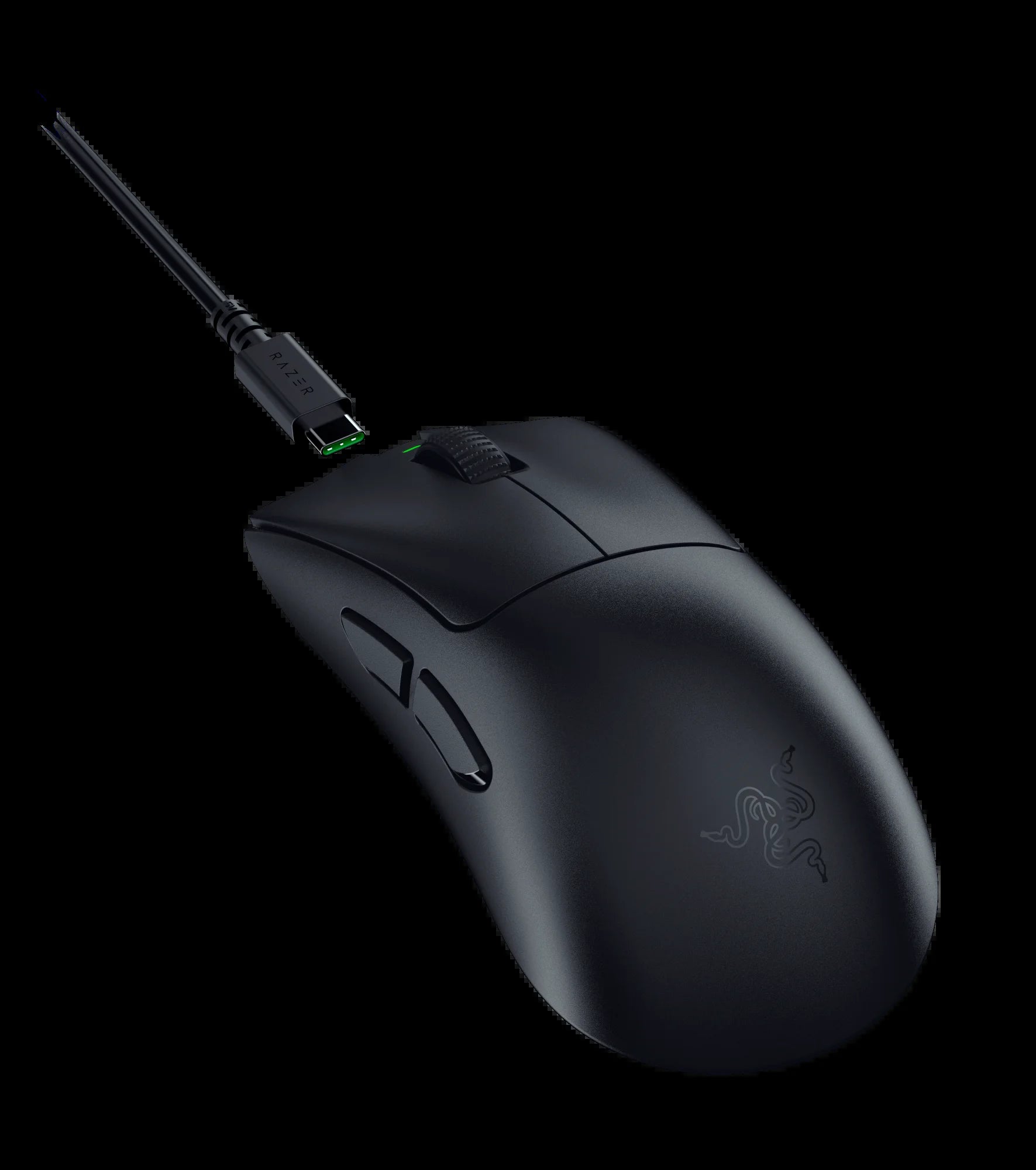 Deathadder V3 Hyperspeed Wireless Optical Gaming Mouse, Ergonomic, 26000 DPI, Black