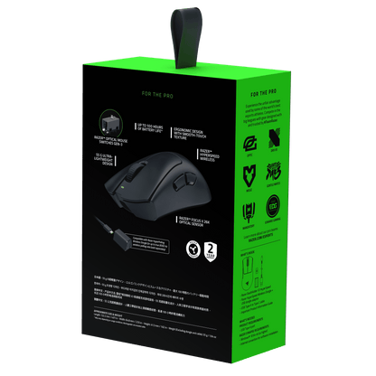 Deathadder V3 Hyperspeed Wireless Optical Gaming Mouse, Ergonomic, 26000 DPI, Black
