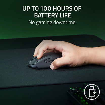 Deathadder V3 Hyperspeed Wireless Optical Gaming Mouse, Ergonomic, 26000 DPI, Black