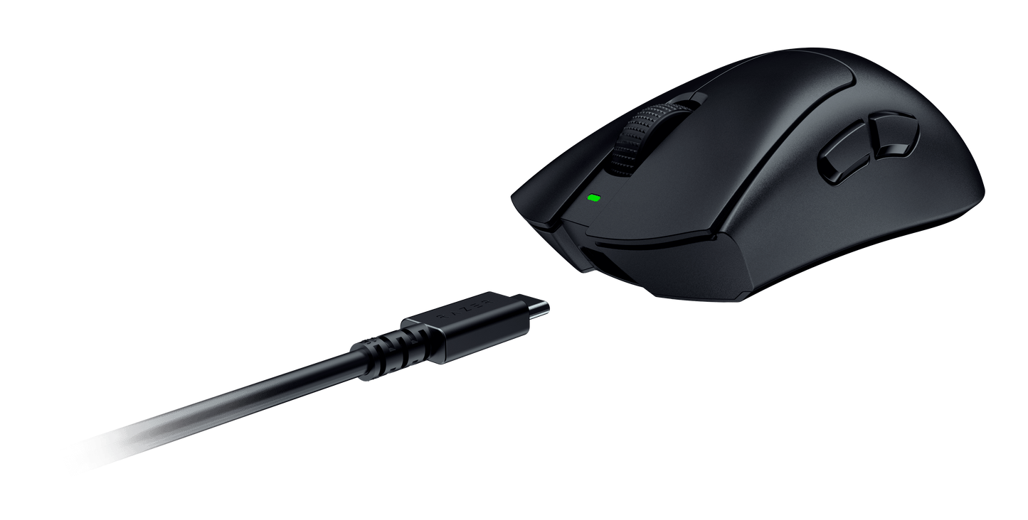 Deathadder V3 Hyperspeed Wireless Optical Gaming Mouse, Ergonomic, 26000 DPI, Black